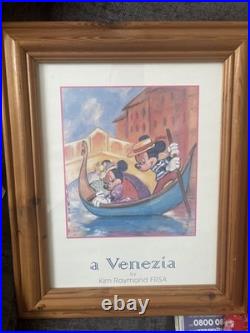 A Venezia In Venice Disney Mickey Mouse Poster Framed Official Print Kim Raymond