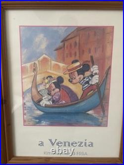 A Venezia In Venice Disney Mickey Mouse Poster Framed Official Print Kim Raymond