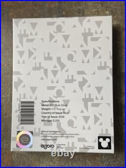 Agoro Disney Mickey Mouse 1/2oz Of Silver