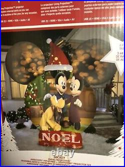 Animated Gemmy Disney Mickey Mouse Ears 8ft Projection Christmas Yard Airblown