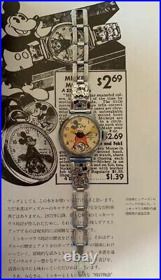 Antique 1933 Ingersoll Mickey Mouse 1st Watch Original Disney Character Rare