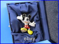 Arribas Brothers Swarovski Disney Mickey Mouse Jeweled Brooch Pin