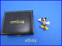Arribas Brothers Swarovski Disney Mickey Mouse Jeweled Brooch Pin