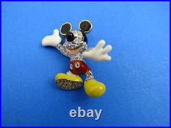 Arribas Brothers Swarovski Disney Mickey Mouse Jeweled Brooch Pin