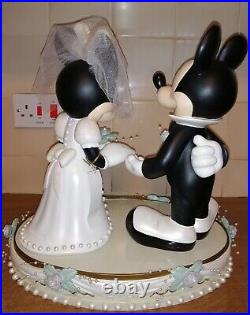Art Of Disney Wedding Day Mickey & Minnie Big Figurine By Artist Richard Sznerch