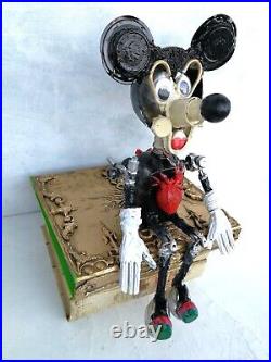 Art assemblage contemporary painting sculpture mixed media mickey mouse disney 1