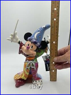 Authentic Disney Romero Britto Sorcerer Mickey Mouse Figurine 8.75 in. NIB