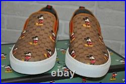 Authentic New GG Disney Gucci Mickey Mouses GG Supreme Canvas Slip-on Sneaker