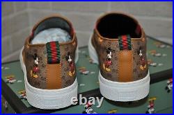 Authentic New GG Disney Gucci Mickey Mouses GG Supreme Canvas Slip-on Sneaker