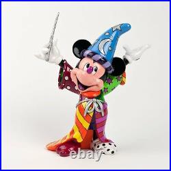 Authentic Romero Britto Disney Sorcerer Mickey Mouse Figurine 8.8 Inches New