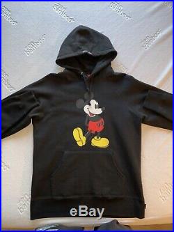 Authentic Supreme x Disney Mickey Mouse Hoodie Black Size Medium