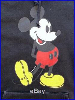 Authentic Supreme x Disney Mickey Mouse Hoodie Black Size Medium