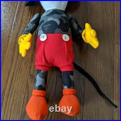 BAPE x Disney Mickey Mouse Plush Toy Gray Rare Early Collaboration
