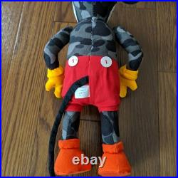 BAPE x Disney Mickey Mouse Plush Toy Gray Rare Early Collaboration