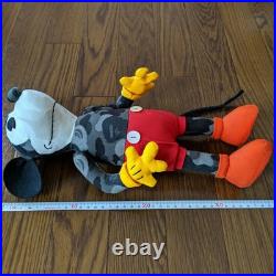 BAPE x Disney Mickey Mouse Plush Toy Gray Rare Early Collaboration