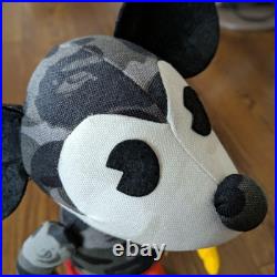 BAPE x Disney Mickey Mouse Plush Toy Gray Rare Early Collaboration