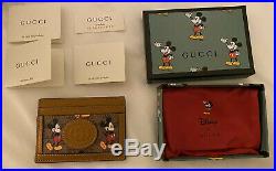 BNWT/Box Auth 2020 Gucci x Disney Mickey Mouse Card Case SOLD OUT Exclusive