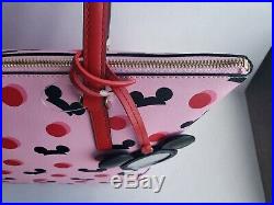 BNWT Disney Parks Kate Spade Mickey/Minnie Mouse Ear Hat Tote Bag Purse Pink