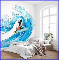 Baby boy Wallpaper Mural 300x280 cm giant picture Mickey Mouse Surfing Disney