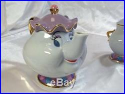 Beauty and the Beast Mrs. Potts and Chip Tea Set Tokyo Disney Resort Limited NEW