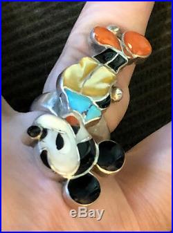 Best! Zuni Veronica Poblano Nastacio Mickey Mouse Disney Ring Sterling Size 7.5