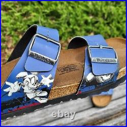 Birkenstock Arizona Disney Mickey Mouse Blue Brown Slide Slip On Sandals NEW