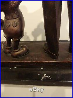 Blaine Gibson Walt Disney & Mickey Mouse Cast Bronze Partners Statue