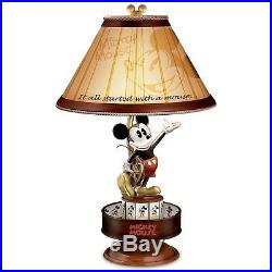 Bradford Exchange Disney Mickey Mouse Animation Magic Spinning Lamp NEW
