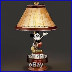 Bradford Exchange Disney Mickey Mouse Animation Magic Spinning Lamp NEW
