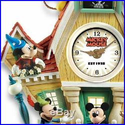 Bradford Exchange The Disney Mickey Mouse Through The Years Cuckoo Clock with Li