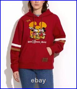 Brand New Disney x COACH Mickey & Minnie Mouse Ladies Hooded Sweatshirt