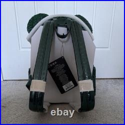 Brand new Loungefly Disney Mickey Mouse Green Sequin Mini Backpack Bag with Bow