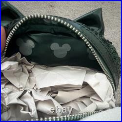 Brand new Loungefly Disney Mickey Mouse Green Sequin Mini Backpack Bag with Bow