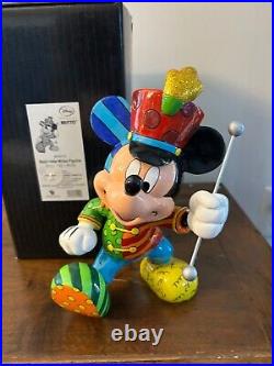 Britto Disney Enesco Mickey Mouse Band Leader Retired, New 8.5, 4039135 Rare