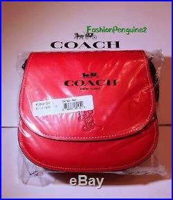COACH 1941 Disney x Coach Mickey Mouse Saddle Bag 23 TRUE RED, 38421