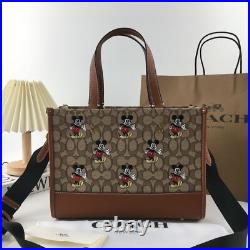 COACH Disney Mickey Mouse Tote Bag CM198 Brown Outlet