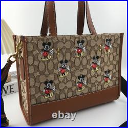 COACH Disney Mickey Mouse Tote Bag CM198 Brown Outlet