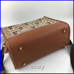 COACH Disney Mickey Mouse Tote Bag CM198 Brown Outlet