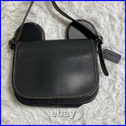 COACH x Disney F59369 Mickey Mouse Crossbody Bag Black Leather Canvas