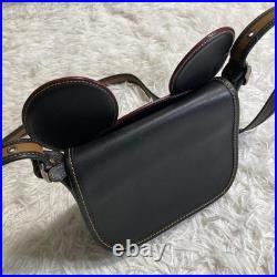COACH x Disney F59369 Mickey Mouse Crossbody Bag Black Leather Canvas