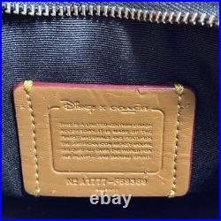 COACH x Disney F59369 Mickey Mouse Crossbody Bag Black Leather Canvas
