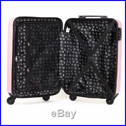 Carry-on Spinner Mickey Mouse Hardside BLock Suitcase TSA Lock Luggage 20 Pink