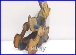 Chad Valley 1939 Walt Disney Mickey Mouse Ltd Donald Duck Windup Wood Tin Toy