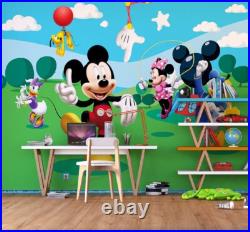 Children bedroom PHOTO WALLPAPER Disney Mickey Mouse GREEN non-woven WALL MURAL
