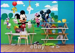 Children bedroom PHOTO WALLPAPER Disney Mickey Mouse GREEN non-woven WALL MURAL