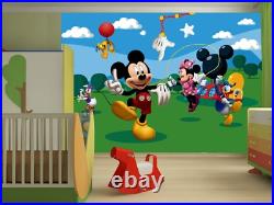Children bedroom PHOTO WALLPAPER Disney Mickey Mouse GREEN non-woven WALL MURAL