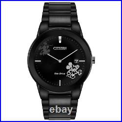 Citizen Eco-Drive Disney Mickey Mouse AU1068-50W Black IP Bracelet Watch