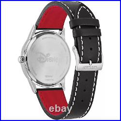 Citizen Eco-Drive Disney Mickey Mouse FE7060-05W Black Leather Strap Watch