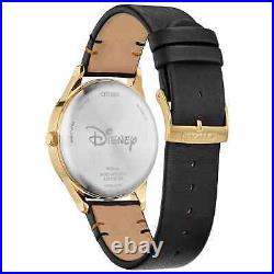 Citizen Eco Drive Disney Mickey Mouse Gold Tone Stainless Steel Quartz Watch BV