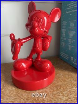 Classic Mickey Mouse Red Statue. New but box water damaged